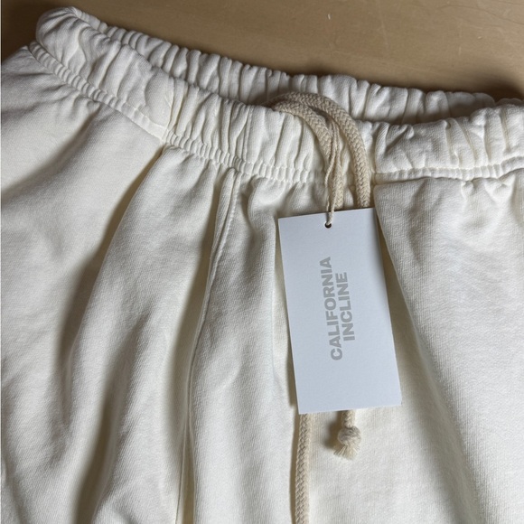 California Incline Classic Logo Made in LA Cream Sweatpant Joggers - S - NEW - Picture 12 of 12